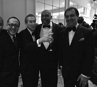 Alan Muroaka, Bob McGrath, Roscoe Orman, and Emilio Delgado