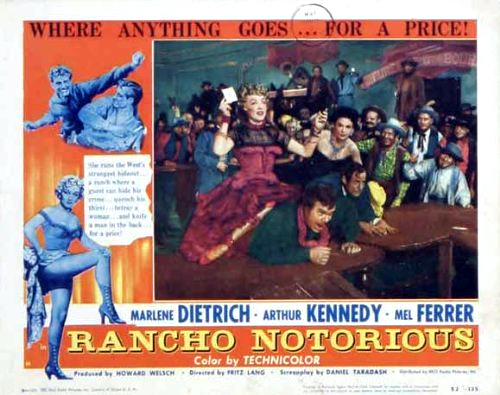 Marlene Dietrich, Lisa Ferraday and Artie Ortego in Rancho Notorious (1952)