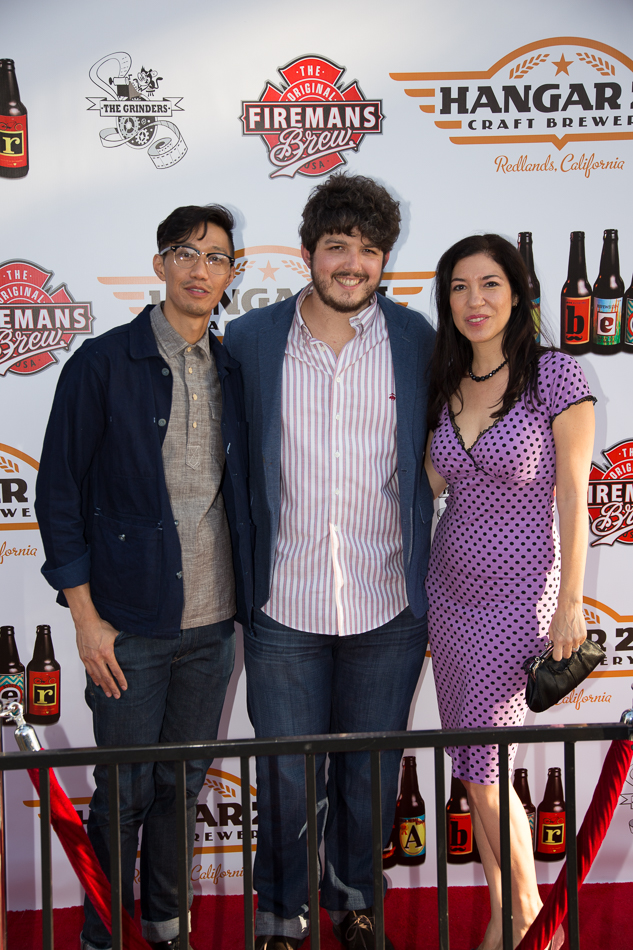 James Lantayao, Sam Miller and Arianna Ortiz at the premiere of 