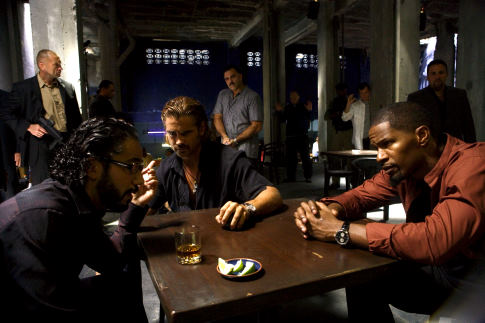 Still of Jamie Foxx, Colin Farrell and John Ortiz in Miami Vice (2006)