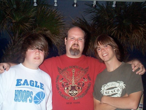 Scott with his boys - Justin (left) and Christopher (right)