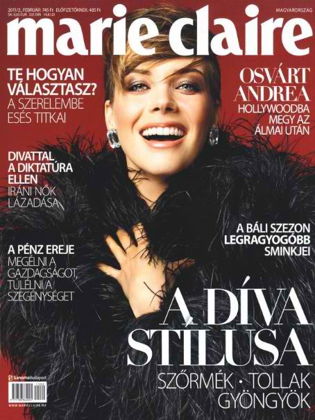 Andrea Osvart on Marieclaire cover