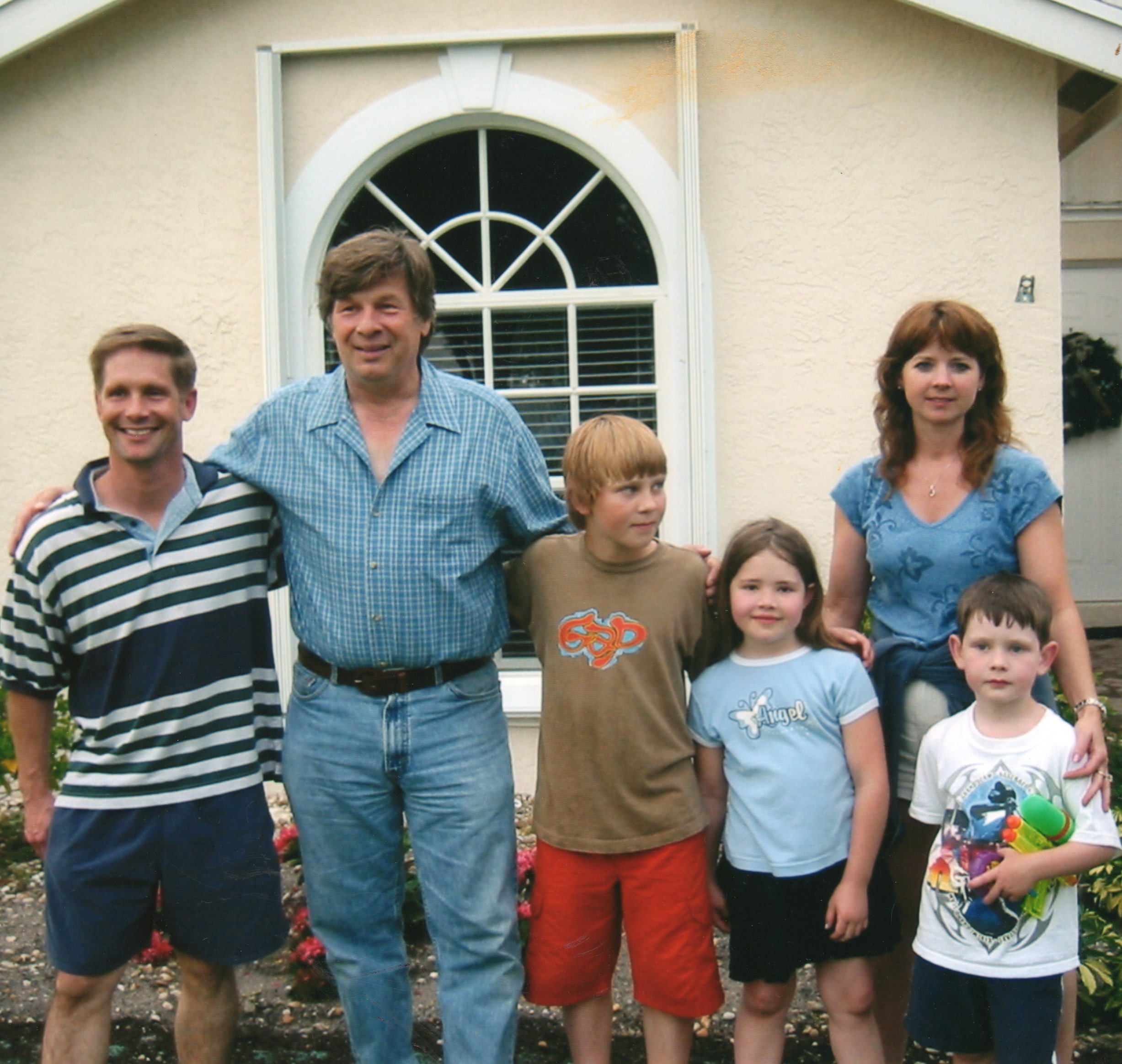 Michael (oldest son), john Otrin, Marty ( grandson) , Megan ( granddaughter), Jamie (Daughter-in-law), & Garrett (grandson) .2007, Florida.