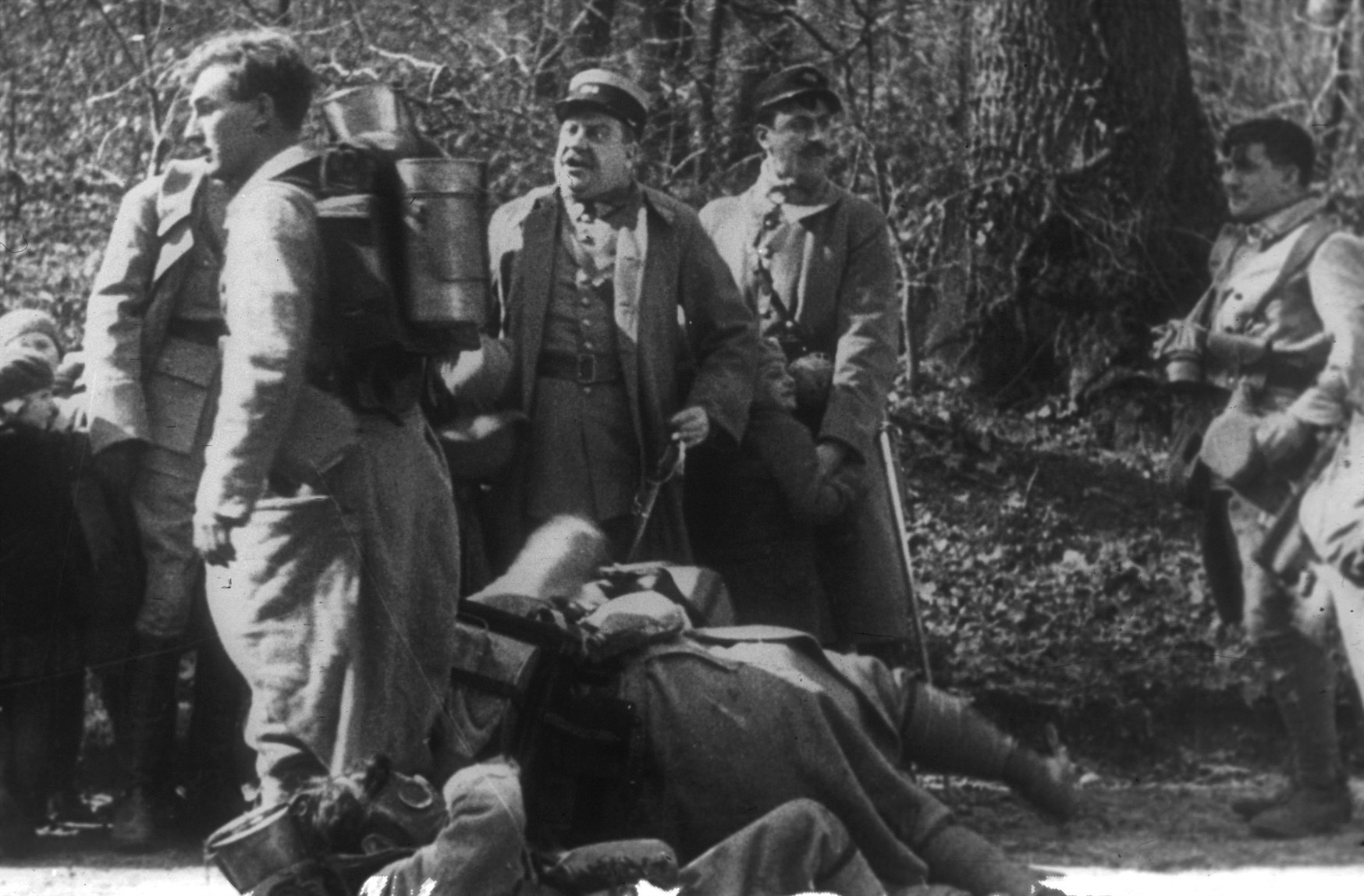 Still of Félix Oudart, Georges Pomiès and Manuel Raaby in Tire au flanc (1928)