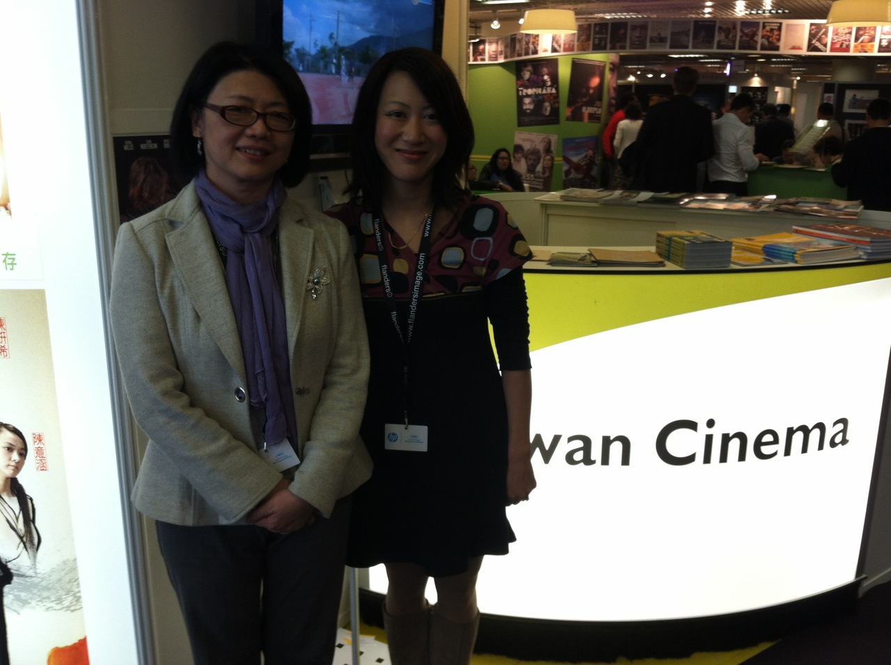 Actress Betty Ouyang with Jennifer Jao, Director of the Taipei Film Commission; Cannes Film Festival 2012