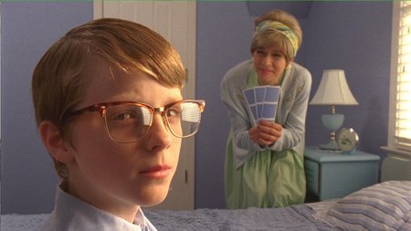 Young Andrew (Corin Rogers II) is given the illusion of choice by Gertrude (Mary Lynn Owen) in 