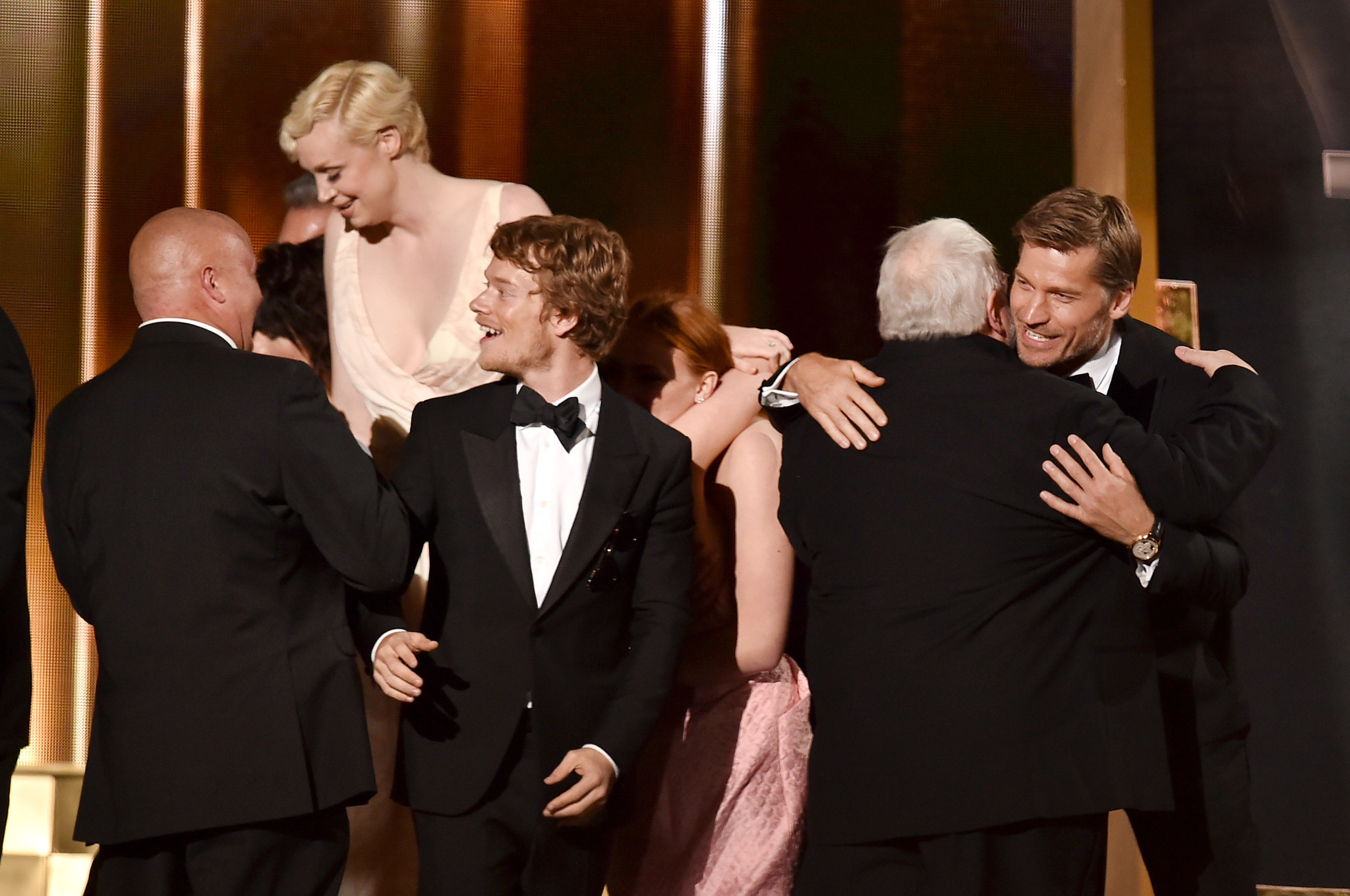 Nikolaj Coster-Waldau, Alfie Allen and Gwendoline Christie at event of The 67th Primetime Emmy Awards (2015)