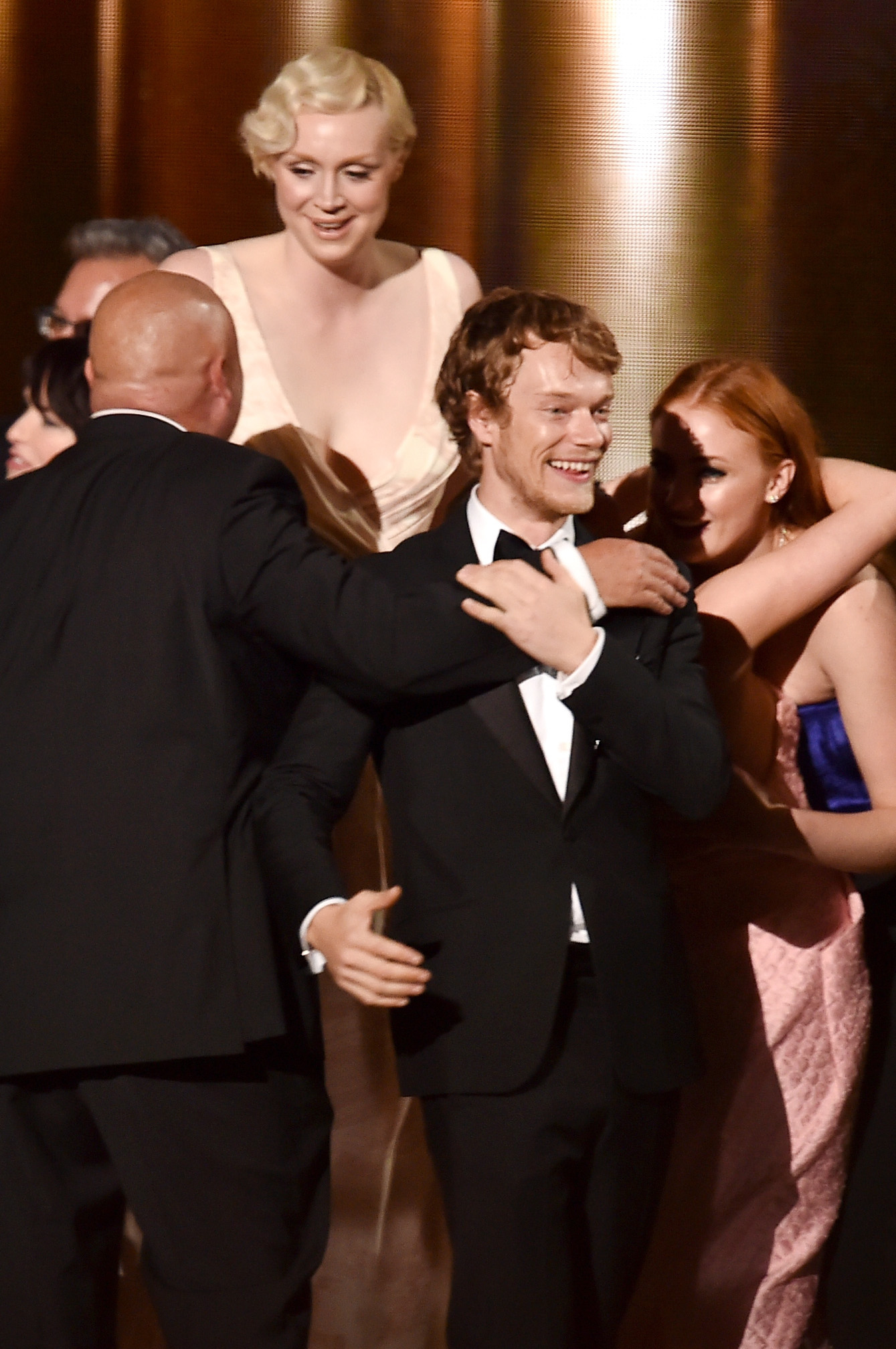 Alfie Allen and Gwendoline Christie at event of The 67th Primetime Emmy Awards (2015)
