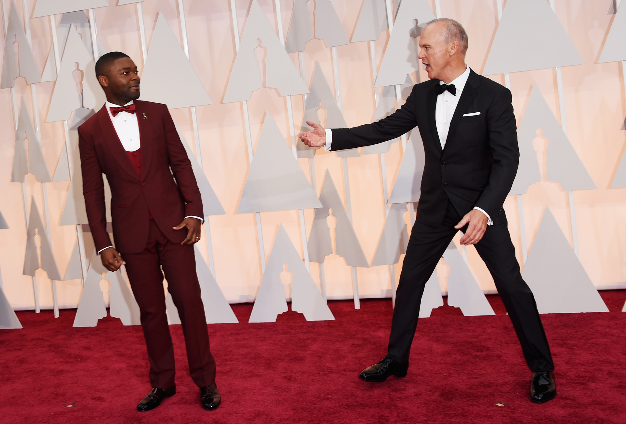 Michael Keaton and David Oyelowo at event of The Oscars (2015)