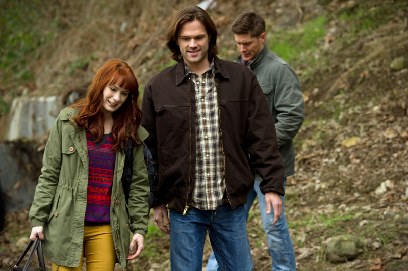 Still of Jensen Ackles, Jared Padalecki and Felicia Day in Supernatural (2005)