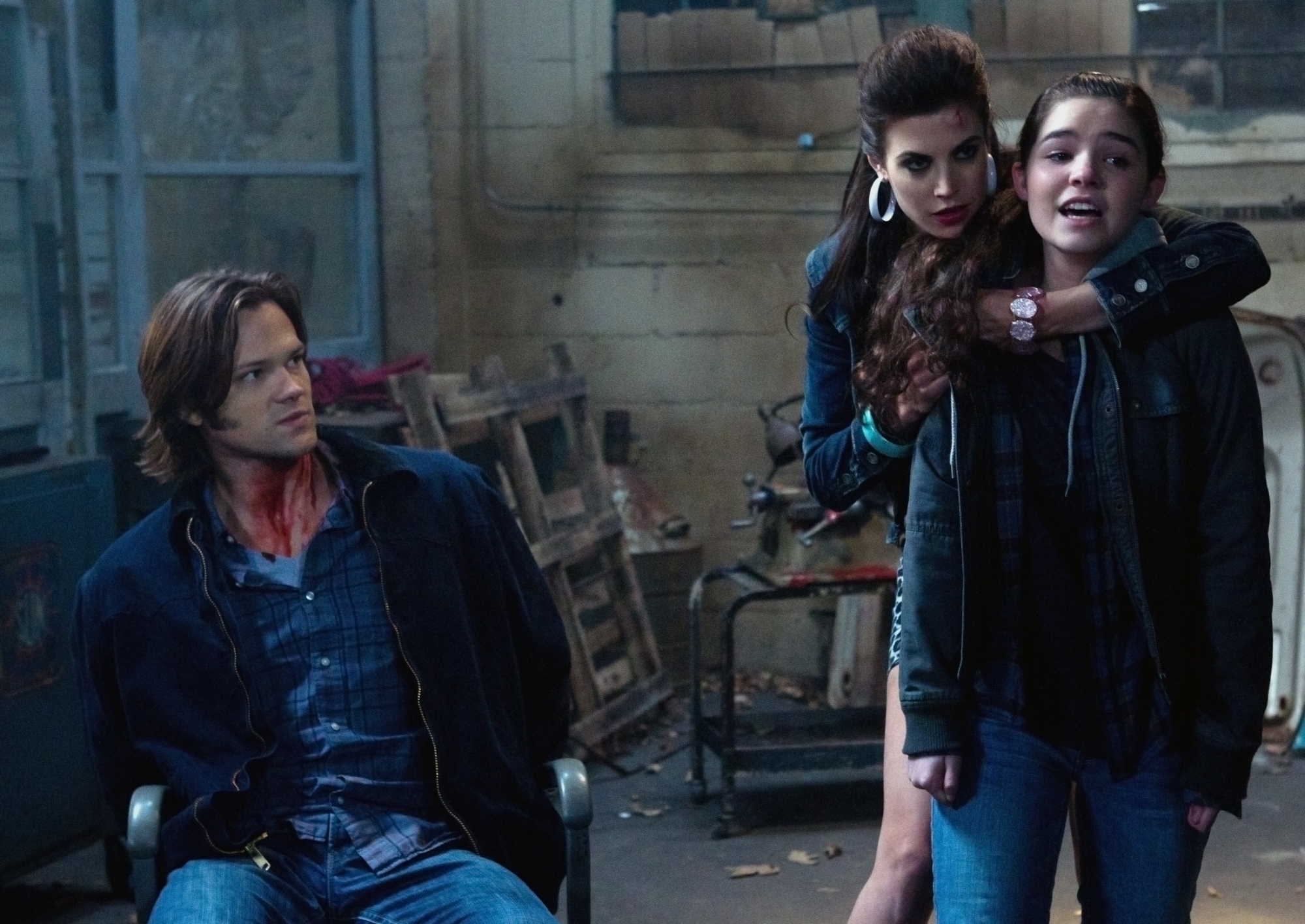 Still of Meghan Ory, Jared Padalecki and Madison McLaughlin in Supernatural (2005)