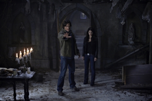 Still of Jared Padalecki and Genevieve Padalecki in Supernatural (2005)