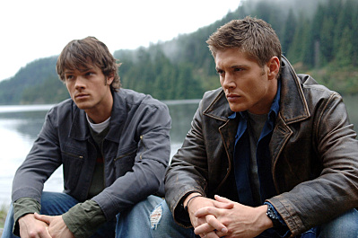 Still of Jensen Ackles and Jared Padalecki in Supernatural (2005)