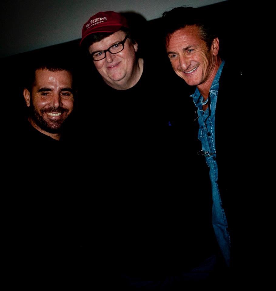 With Sean Penn and Michael Moore