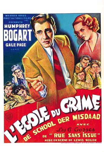 Humphrey Bogart and Gale Page in Crime School (1938)
