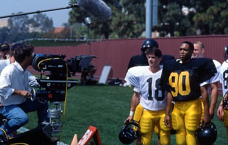 DP Randy Paik lines up shot of co-stars Tedd Taskey and Ruben Paul