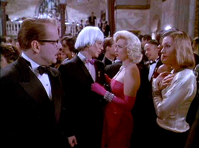 Bonnie (far right) as Garbo, with Bruce Willis, in 