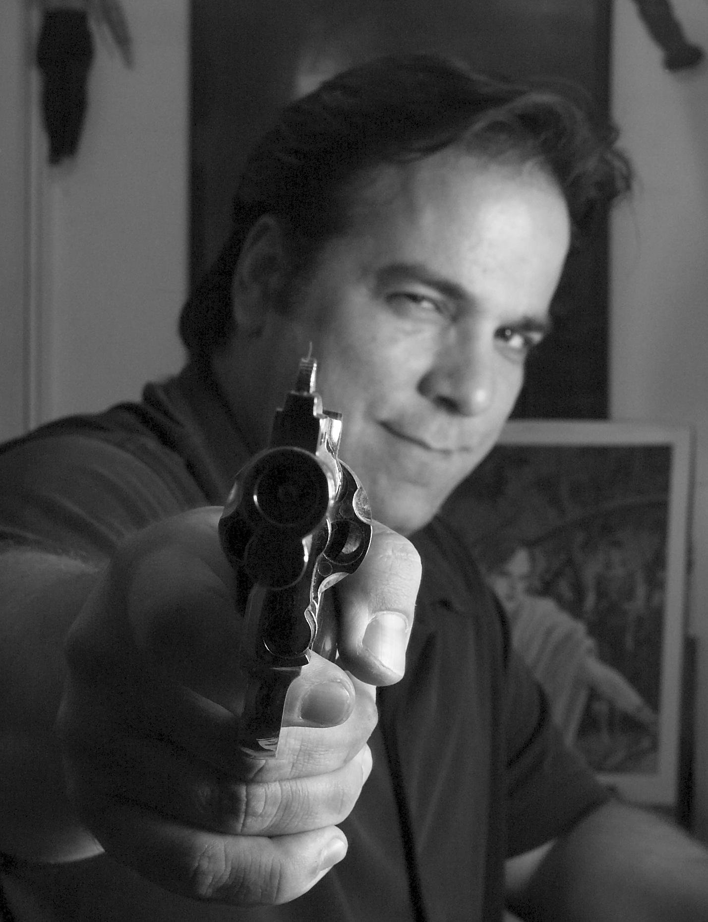 Jimmy Palmiotti at home relaxing.