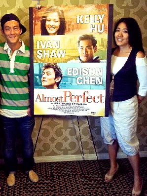 Actor Edison Chen and Director Bertha Bay-Sa Pan, ALMOST PERFECT L.A. theatrical premiere, 2012