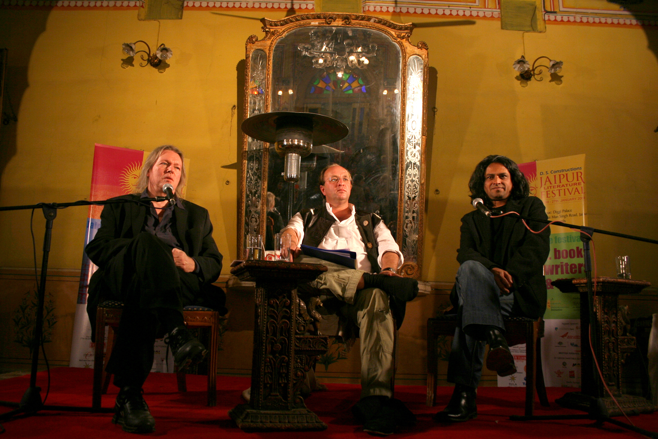Christopher Hampton, William Dalrymple & Pan Nalin at Jaipur Literature Festival