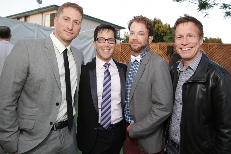 Guy Shalem. Dan Buccatinsky, Sam Pancake & Don Roos at Project Angel Food Jane Lynch Tribute