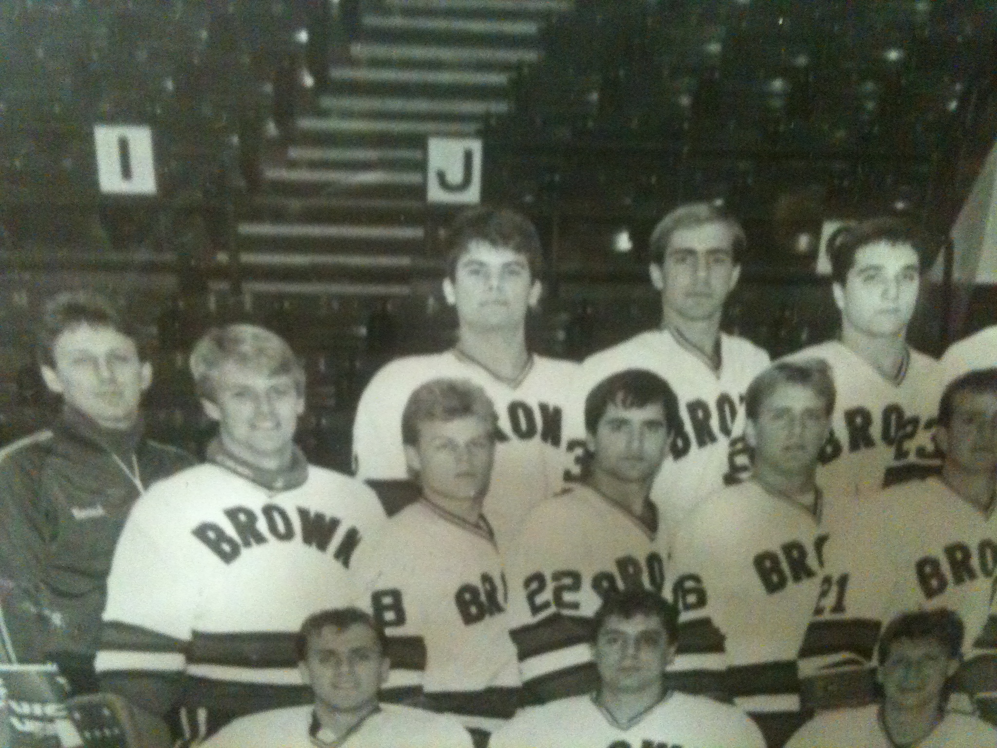 Tom as member of Brown University Hockey Team, '87-'88