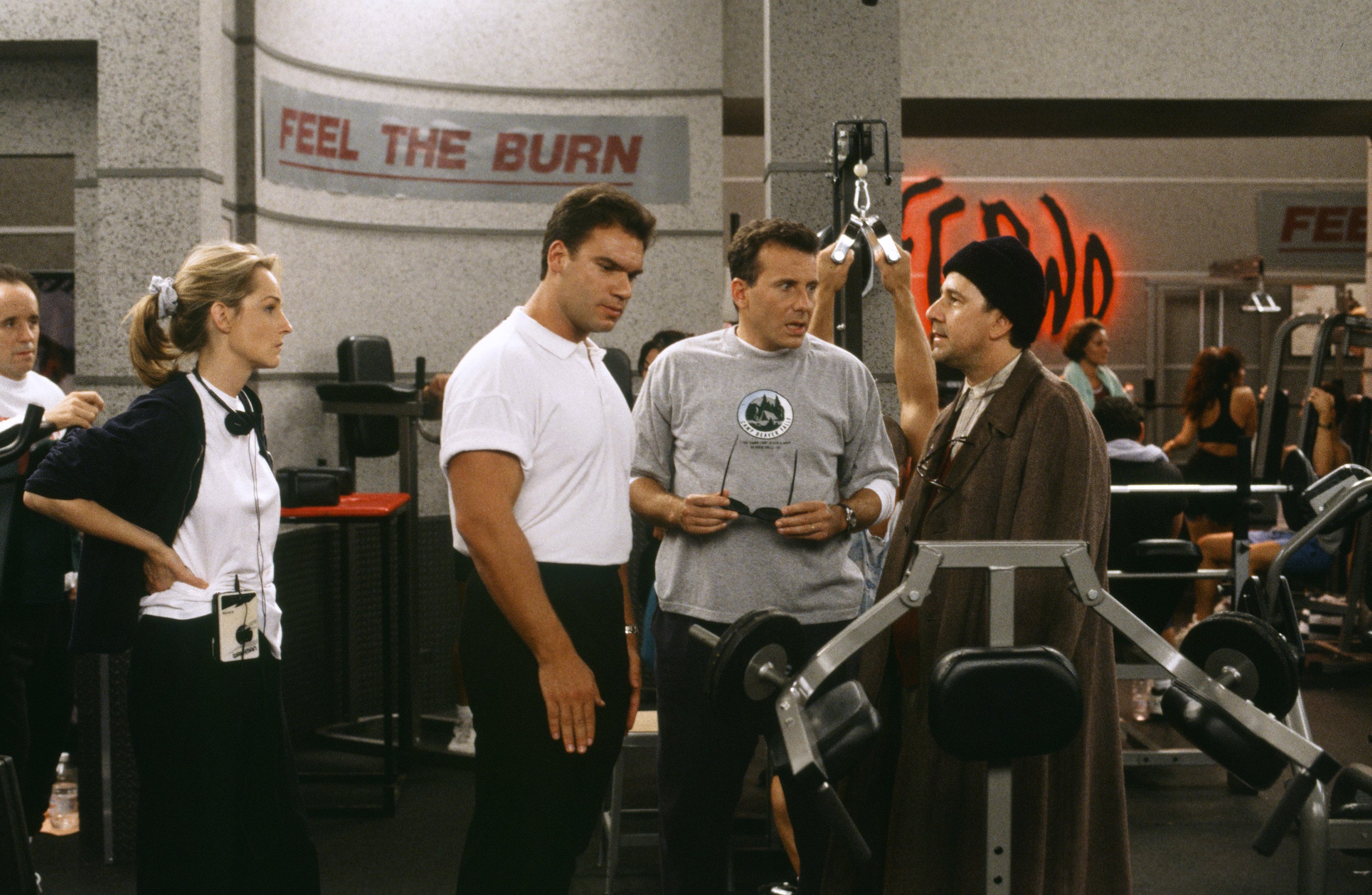 Still of Helen Hunt, Paul Reiser, Bruno Kirby and Paul Parducci in Mad About You (1992)