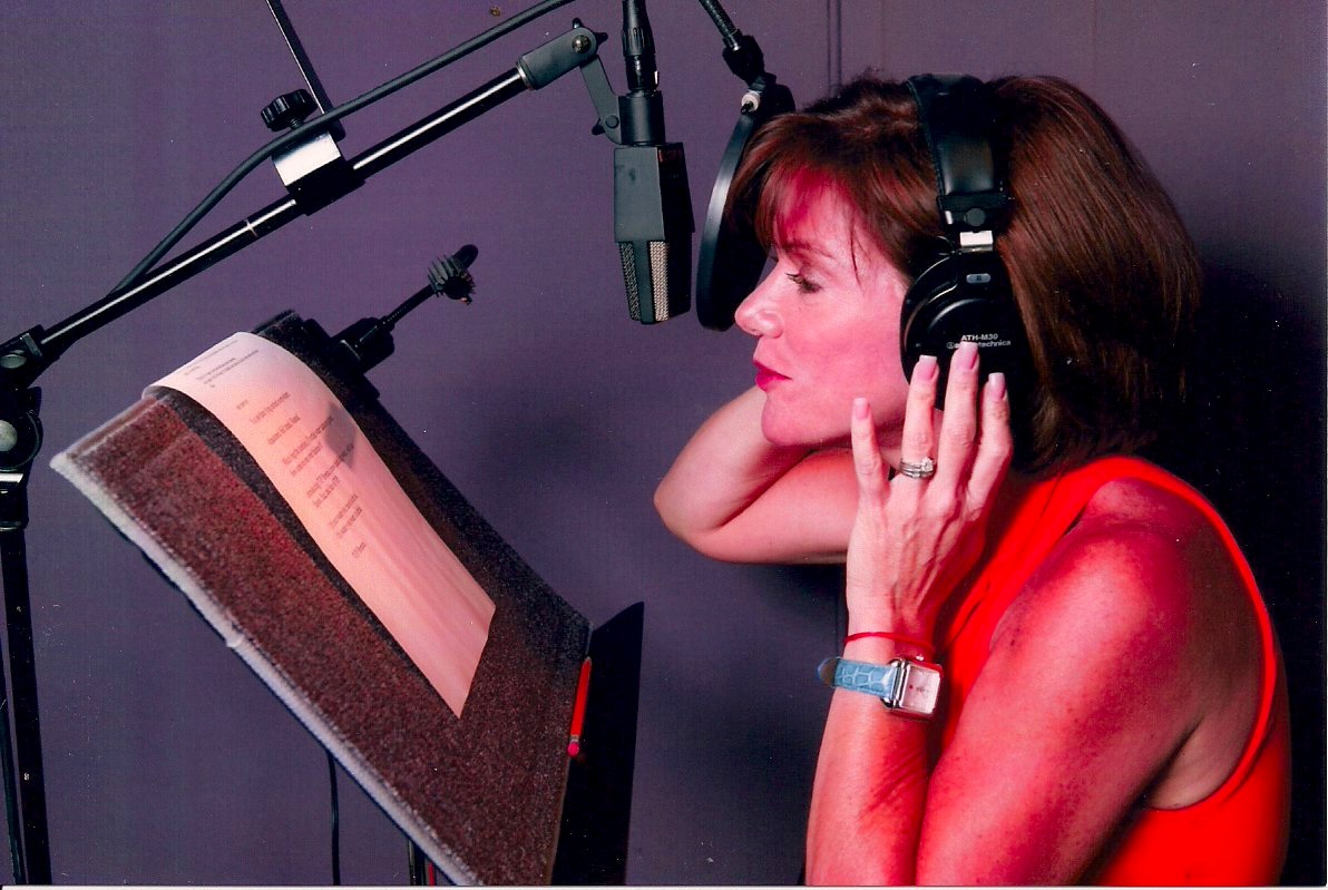 Samantha Paris at work in her Sausalito-based Voicetrax studio