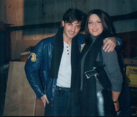 Gerry Fiorini and Andrea Parker on the set of 