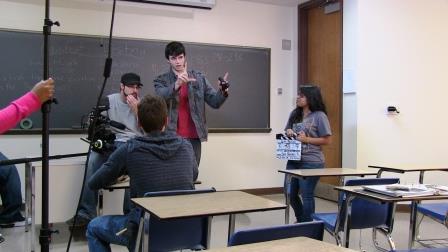 Chase directing his first short film 