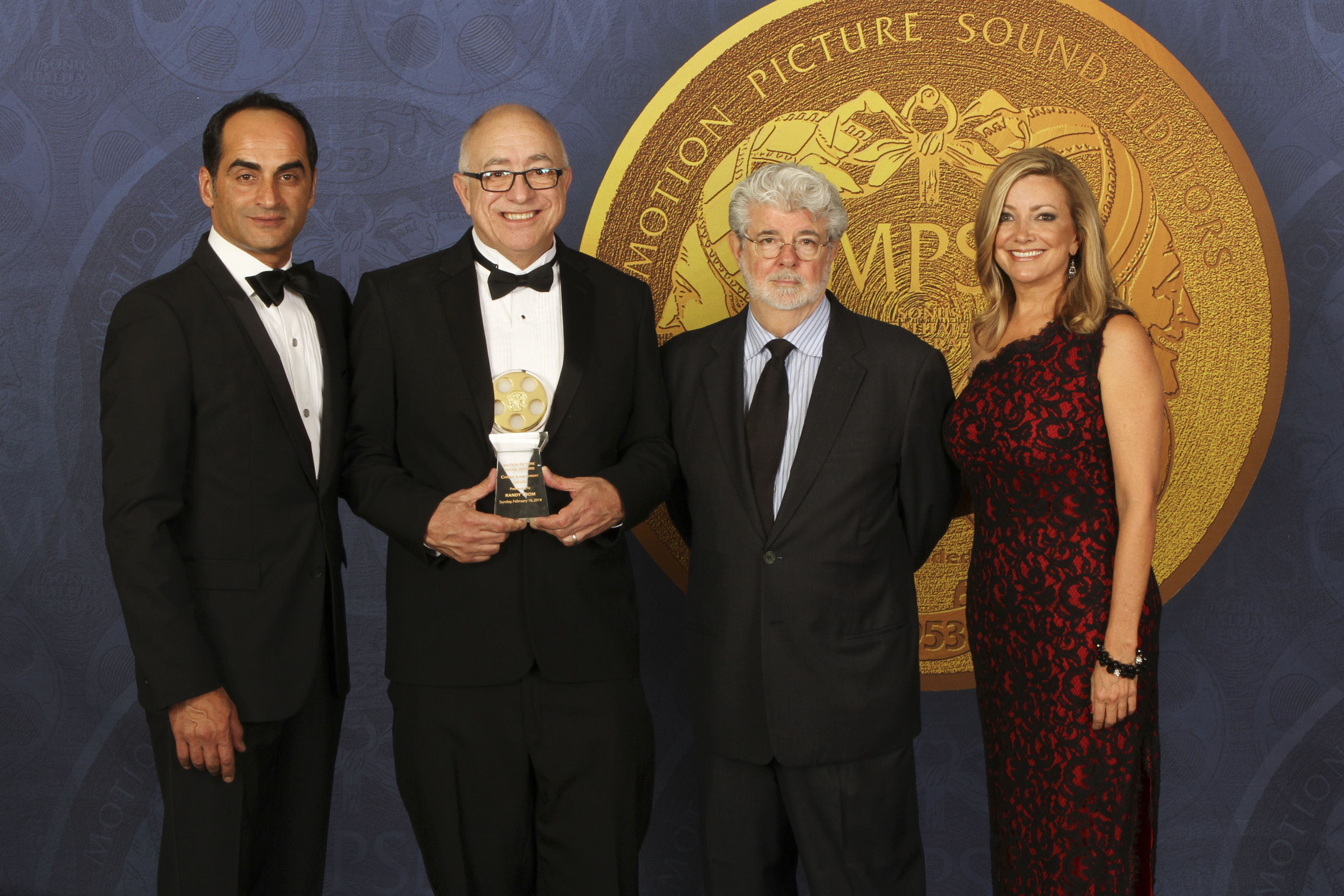 MPSE Golden Reel Awards 2014 with George Lucas, Randy Thom and Navid Negahban