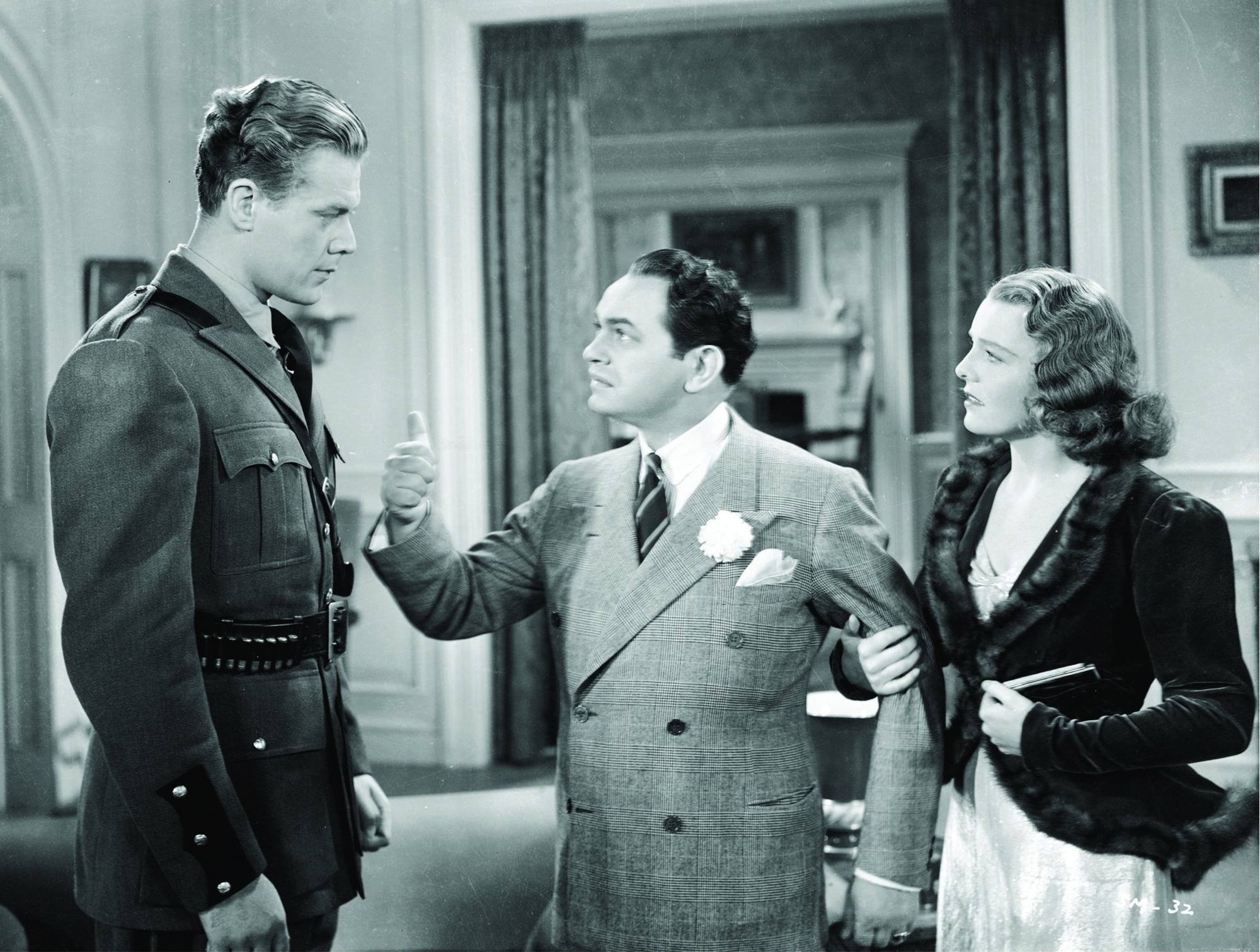 Still of Edward G. Robinson, Jane Bryan and Willard Parker in A Slight Case of Murder (1938)