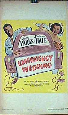 Barbara Hale and Larry Parks in Emergency Wedding (1950)
