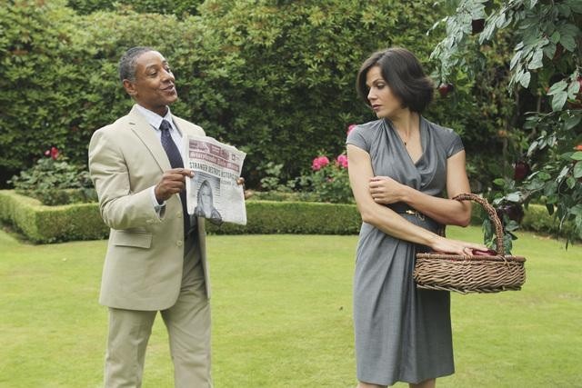 Still of Giancarlo Esposito and Lana Parrilla in Once Upon a Time (2011)