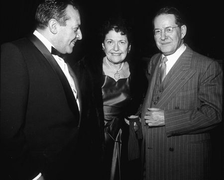 Ciro's Nightclub Herman Hover, Louella Parsons, J.D. Gortatowsky (Hearst Publication President) c. 1955
