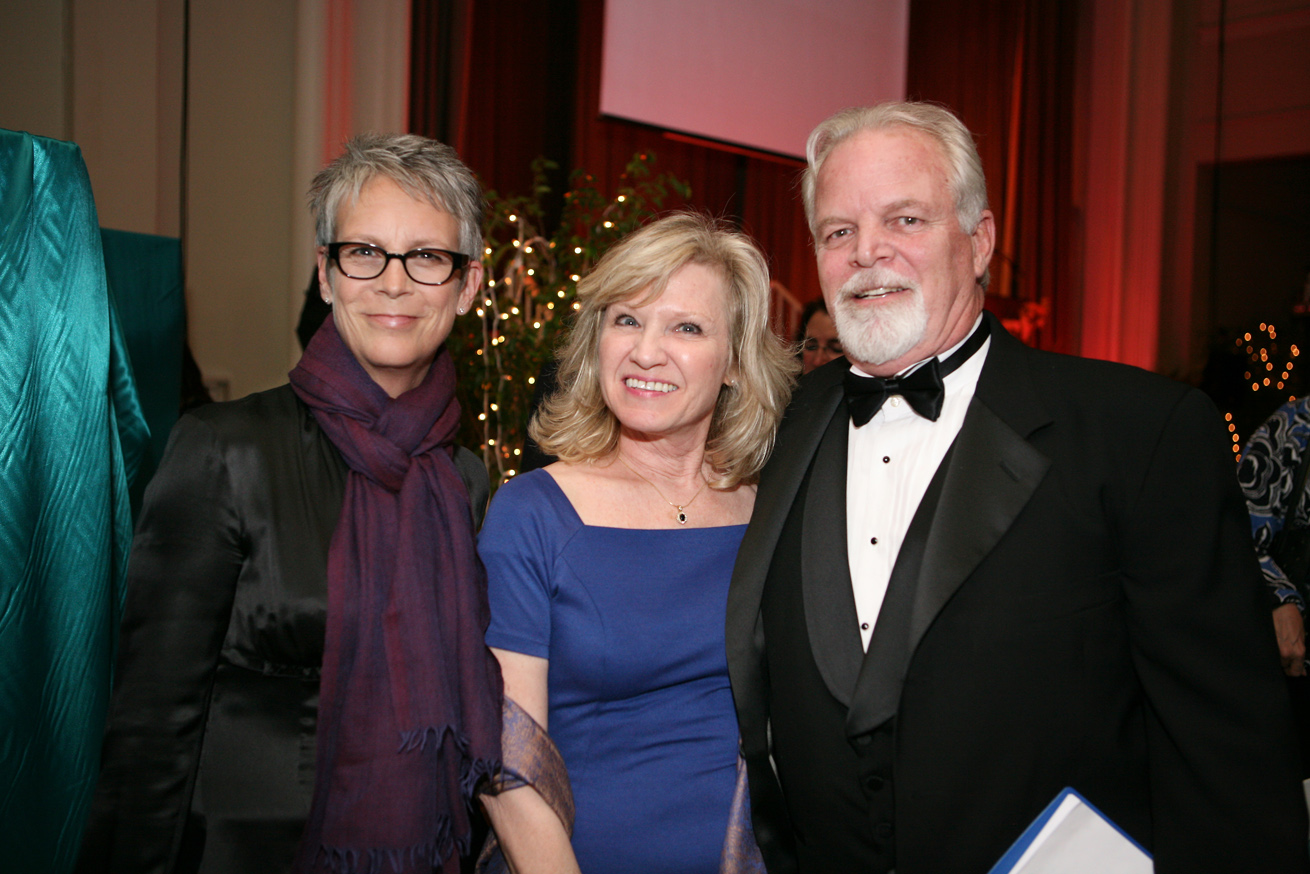 2011 YWCA Focus Awards - Jamie Lee Curtis (Keynote Speaker)(L), Kathy Partlow(C), Richard Partlow(EmCee)(R) - photo by Carrie Chow