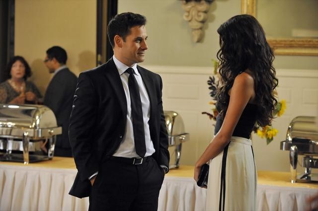Still of Adrian Pasdar and Alice Greczyn in The Lying Game (2011)