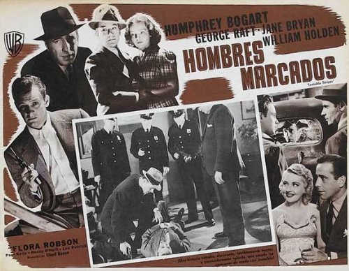 Humphrey Bogart, William Holden, Jane Bryan, Lane Chandler, Lee Patrick and George Raft in Invisible Stripes (1939)