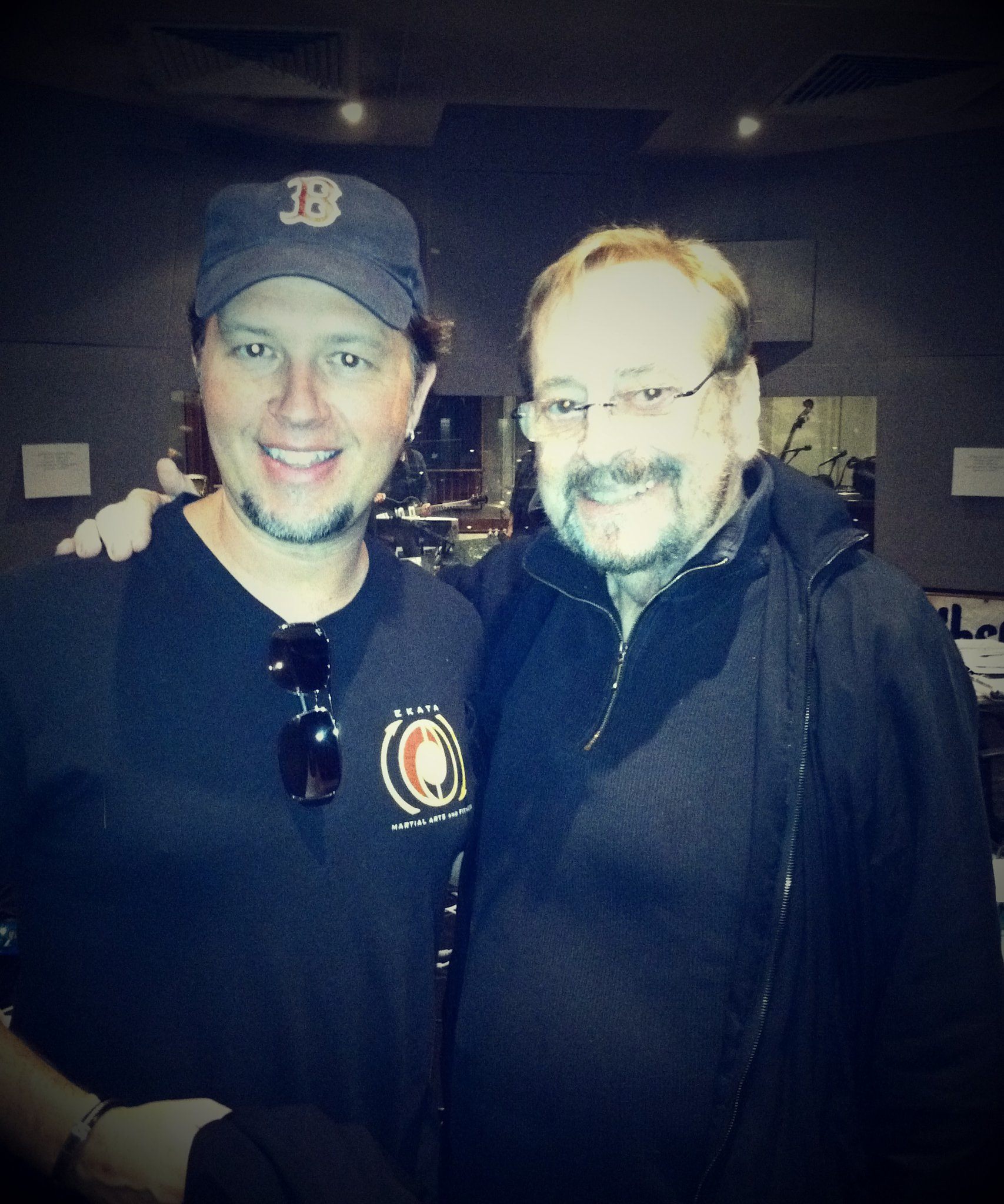 Patterson with music producer, Phil Ramone