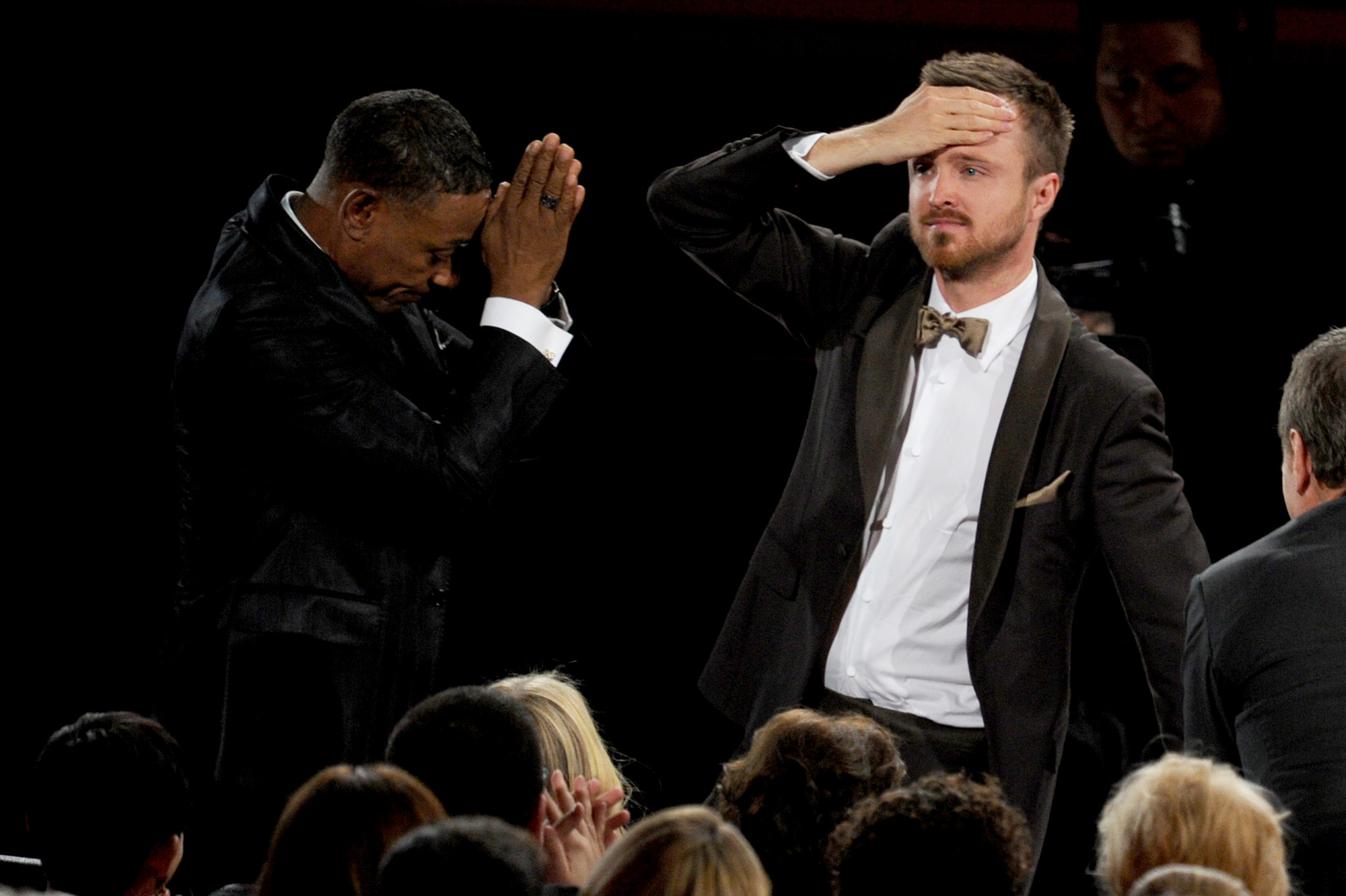 Giancarlo Esposito and Aaron Paul at event of The 64th Primetime Emmy Awards (2012)