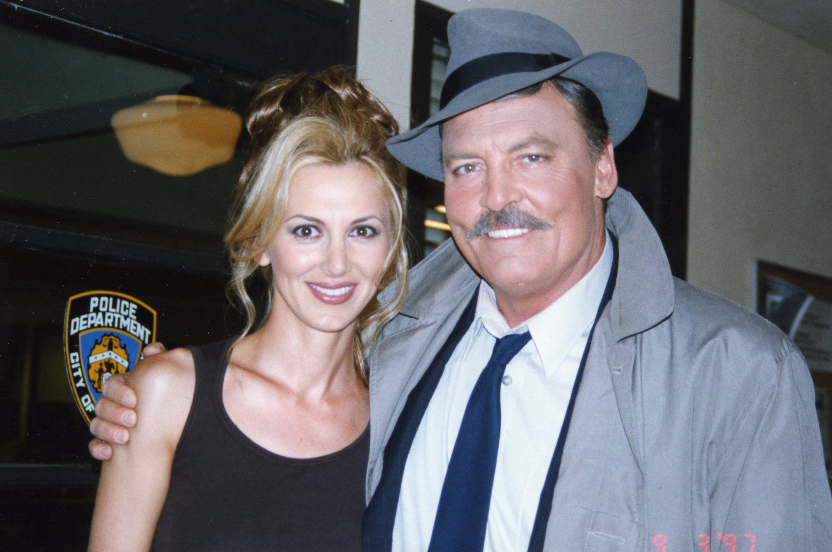 Stacy Keach and Natasha Pavlovich on the set of 