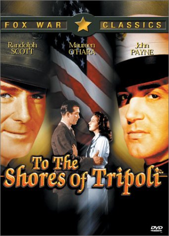 Maureen O'Hara, Randolph Scott and John Payne in To the Shores of Tripoli (1942)
