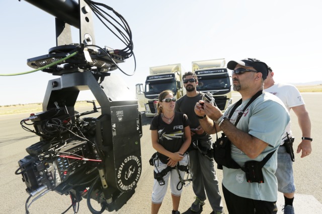 On Location in Spain rehearsing the Volvo Trucks The Epic Split. Adding some Go-pros to the Scorpio Arm to make the behind the scene/making off.!