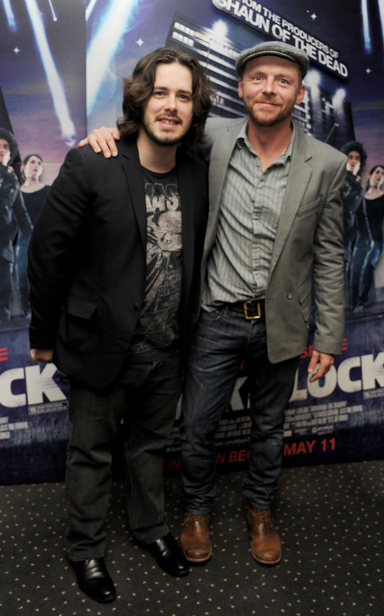 Simon Pegg and Edgar Wright at event of Attack the Block (2011)