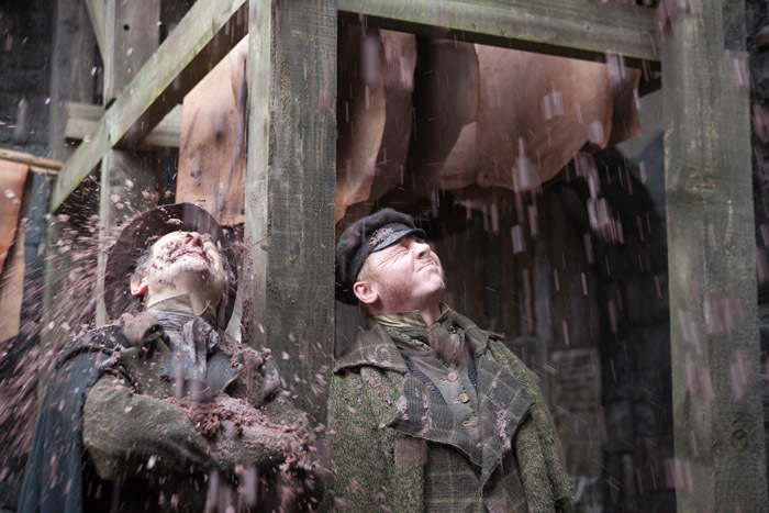 Still of Simon Pegg and Andy Serkis in Burke and Hare (2010)