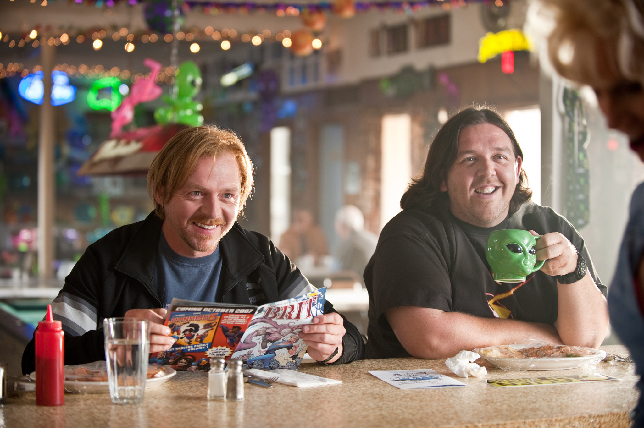 Still of Nick Frost and Simon Pegg in Polas (2011)