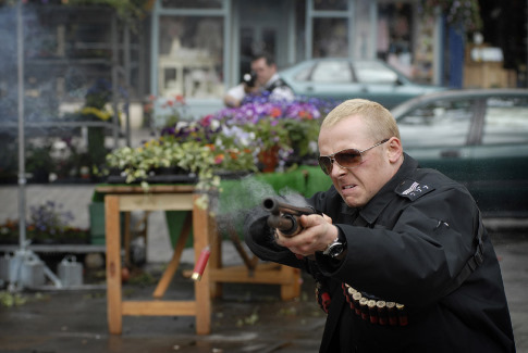 Still of Simon Pegg in Hot Fuzz (2007)