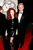 Lisa Pelikan and Bruce Davison at The Golden Globes