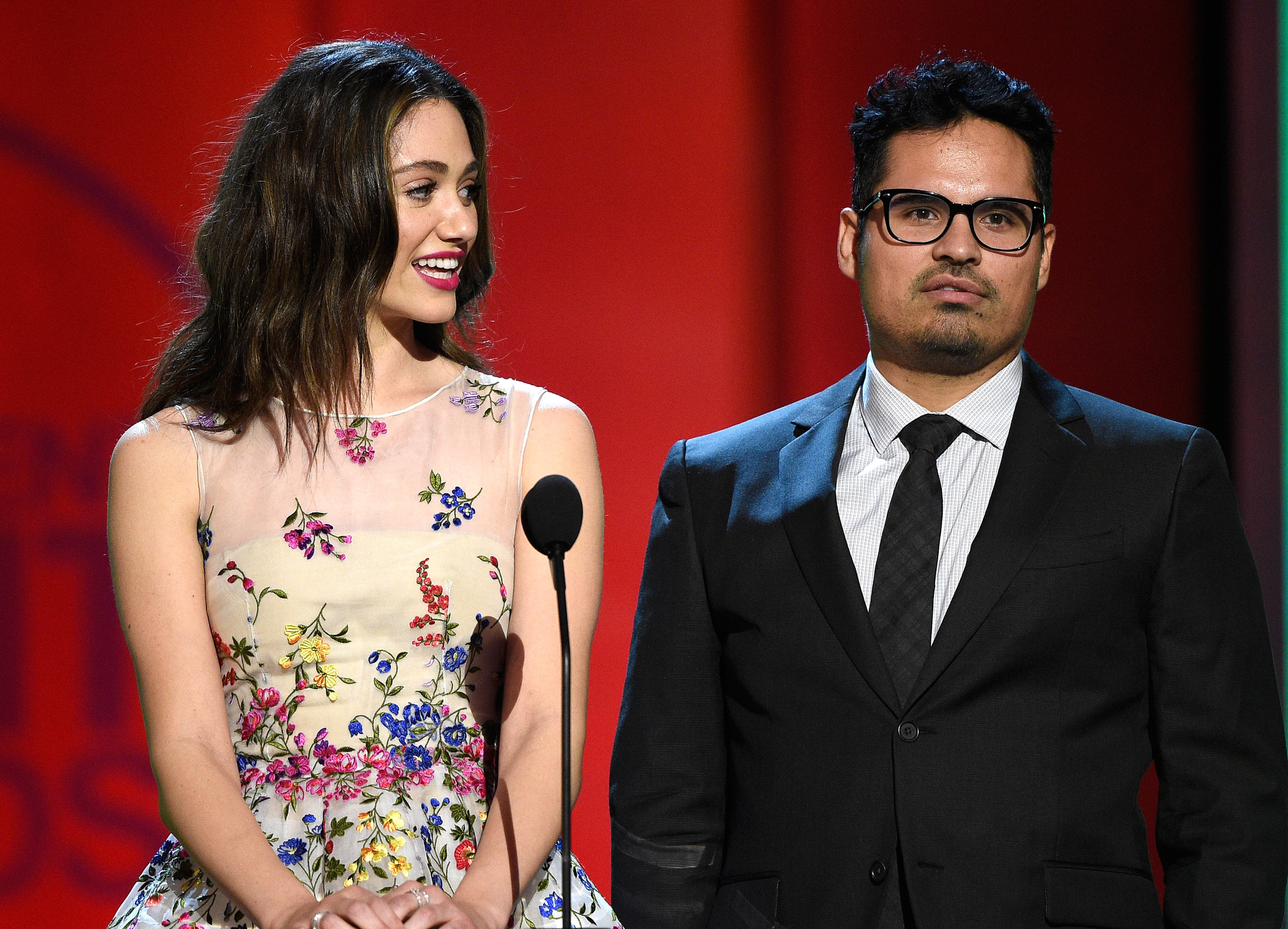 Emmy Rossum and Michael Peña at event of 30th Annual Film Independent Spirit Awards (2015)