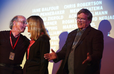 Chris Hegedus, Tom Luddy and D.A. Pennebaker